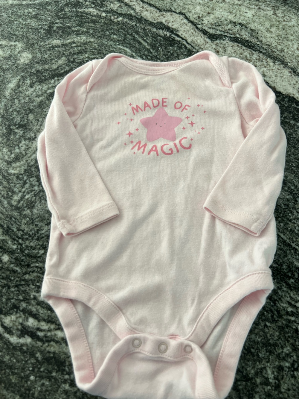 GAP Baby Pink Long-Sleeve Bodysuit